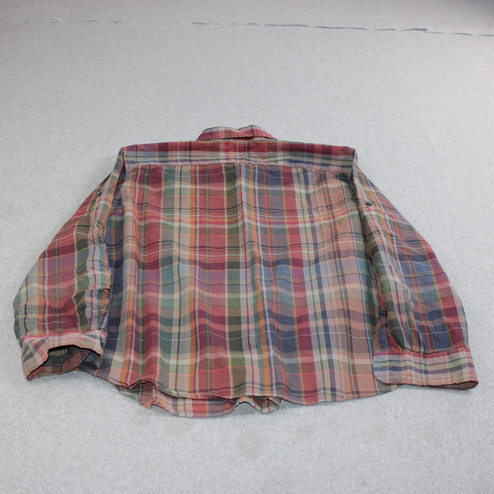 LRL Lauren Jeans Shirt Women XL Red Plaid Button Long Sleeve Heritage Classic - Picture 2 of 7